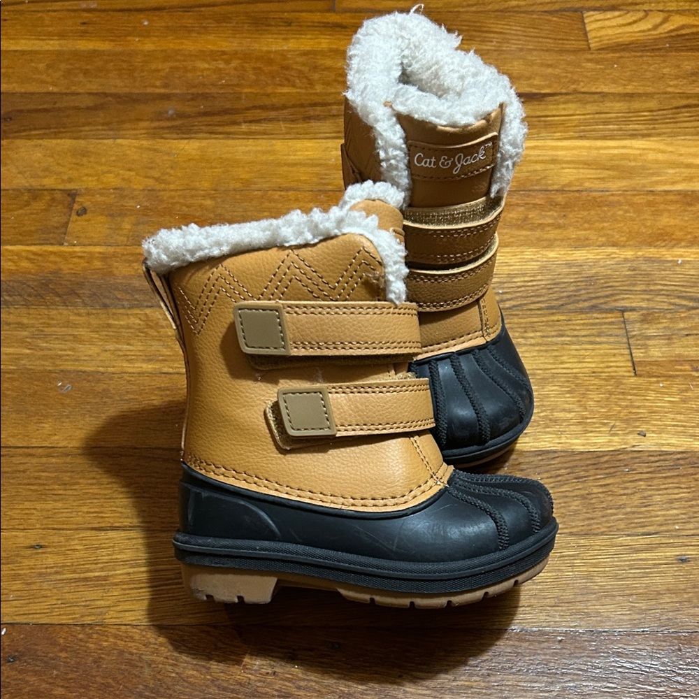 Cat & Jack Tan and Black Kids' Boots